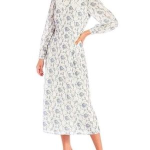 Antonio Melani X Born On Fifth Cate Long Sleeve Floral Midi Dress Sz 2